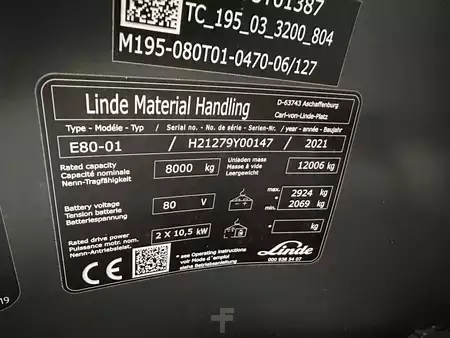Elektro 4 Rad 2021  Linde E 80-01 - TRIPLEX 4,7 m - 264 Stunden !!!! (10)