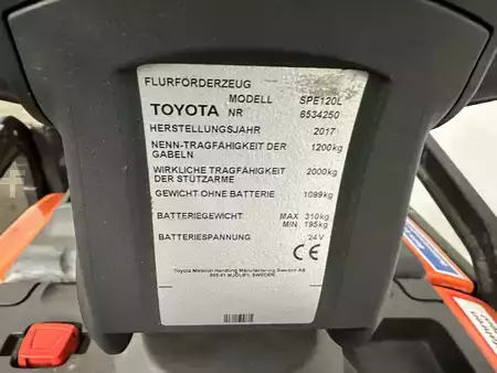 Apilador eléctrico 2017  Toyota SPE 120 L - TRIPLEX 3,9 m (4)