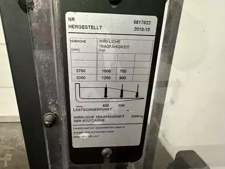 Apilador eléctrico 2018  Toyota SPE 120 L - TRIPLEX 3,7 m (5)