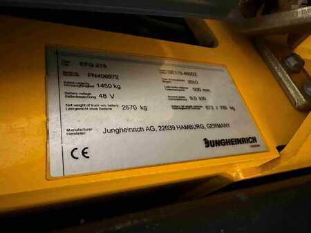 Elektro 3 Rad 2010  Jungheinrich EFG 215 - TRIPLEX - BATTERIE 2023 !!! (7)