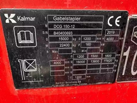 Chariots élévateurs diesel 2019  Kalmar DCG 150-12 - FREIHUB-MAST !!! (5)