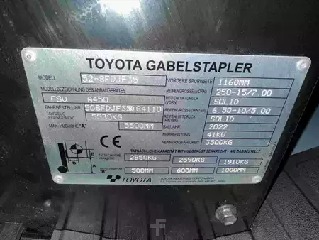 Diesel heftrucks 2022  Toyota 52-8FDJF35 - TRIPLEX - NEUWERTIG !!! (10)