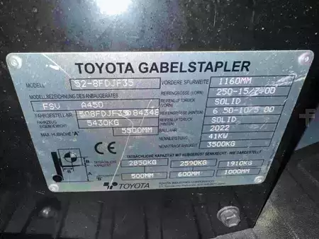 Diesel heftrucks 2022  Toyota 52-8FDJF35 - TRIPLEX - NEUWERTIG !!! (8)