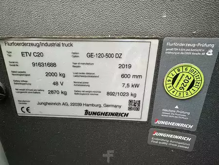 Retraky 2019  Jungheinrich ETV C 20 - TRIPLEX 5 m (10)