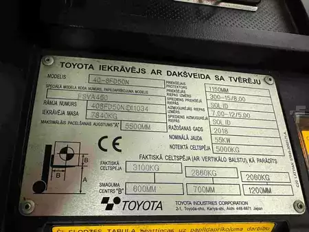 Empilhador diesel 2018  Toyota 40-8FD50N - TRIPLEX 5,5 m (10)