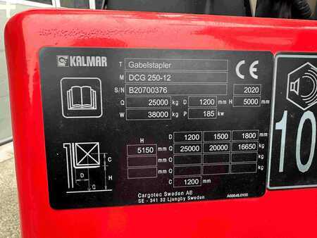 Diesel gaffeltruck 2020  Kalmar DCG 250-12 - nur 676 Stunden !!! - only 676 hours !!! (9)