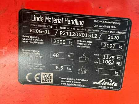 Carretilla retráctil 2020  Linde R20G-01 (3)