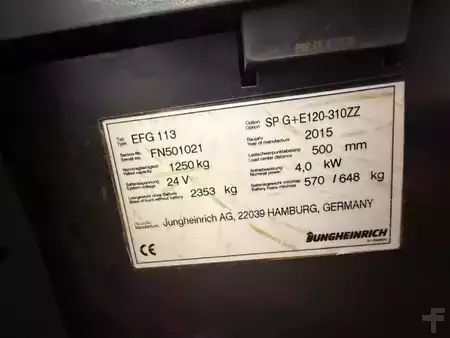 Elektro tříkolové VZV 2015  Jungheinrich EFG113 (4)