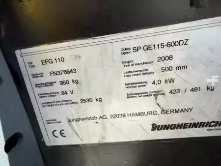 Elektro 3 Rad 2008  Jungheinrich EFG110 (3)
