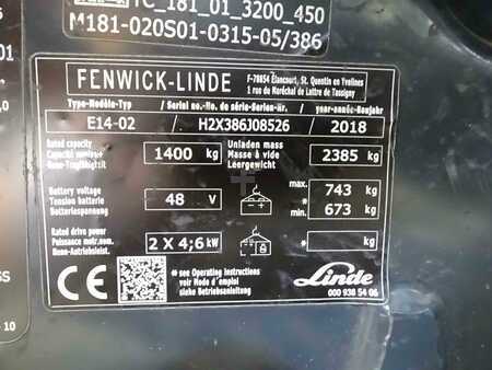 Elektryczne 3-kołowe 2018  Linde E14-02 (2)