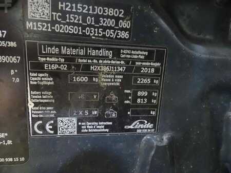 Carrelli elettrici 4 ruote 2018  Linde E16P-02 (2)
