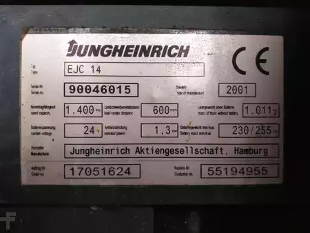 Magasemelésű béka 2001  Jungheinrich EJC 14 (8)