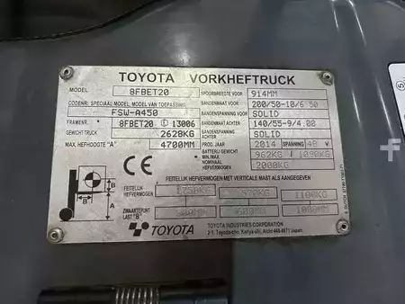 Sähkö - 3 pyör 2014  Toyota 8FBET20 (8)