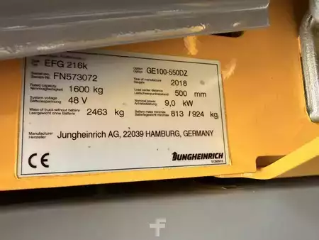 Elektrisk- 3 hjul 2018  Jungheinrich EFG 216k (7)