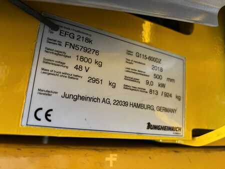 Elektryczne 3-kołowe 2018  Jungheinrich EFG218K Elektro (9)