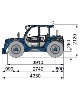 Telescopic forklift rigid 2021  Merlo TF 33.7G (8)