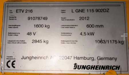 Reach Truck 2012  Jungheinrich ETV 216 Service Neu - 6.566 Std.- 9,02m Hub - Batterie 80% (10)