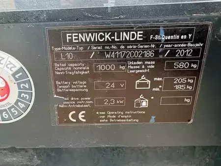 Apilador eléctrico 2012  Linde l10b (9)