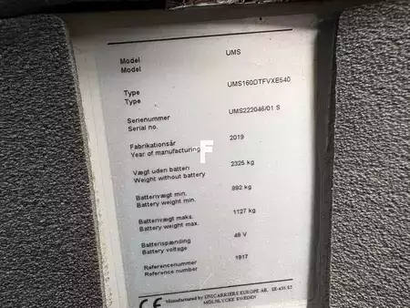 Schubmaststapler 2019  Alet UMS 1600DTFVXE540 (20)