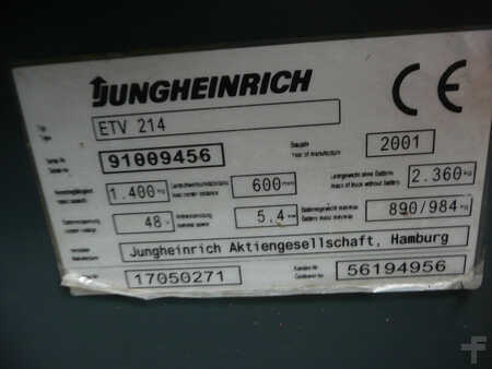 Carrello retrattile 2001  Jungheinrich ETV 214 600 DZ (9)