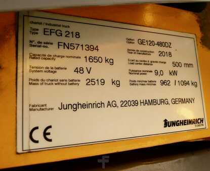 Elektro tříkolové VZV 2018  Jungheinrich EFG 218 480 DZ (11)