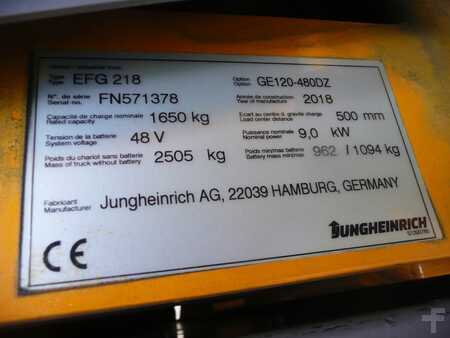 Elektro tříkolové VZV 2018  Jungheinrich EFG 218 480 DZ (11)