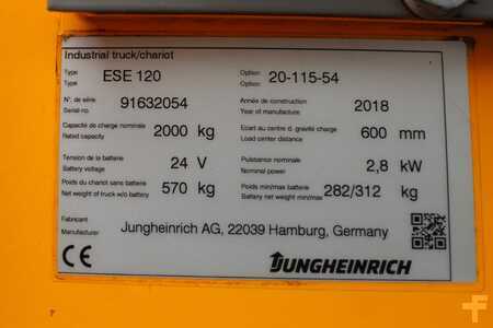Lavtløftende truck 2018  Jungheinrich ESE 120 (6)