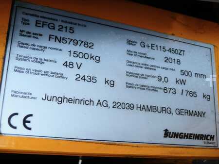 Elektrisk- 3 hjul 2018  Jungheinrich EFG 215 450 ZT (11)