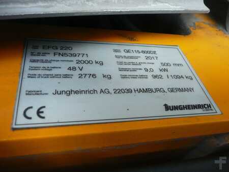 Elektrisk- 3 hjul 2017  Jungheinrich EFG 220 600 DZ (10)