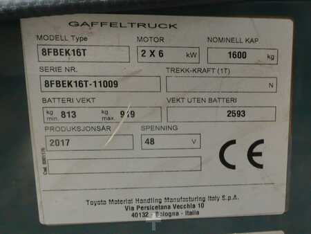 Elektro tříkolové VZV 2017  Toyota 8FBEK16T (11)