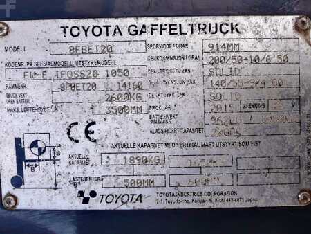El Truck - 3-hjul 2015  Toyota 8FBET20 (10)