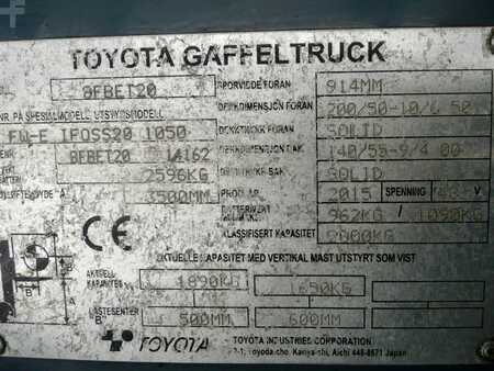 El Truck - 3-hjul 2015  Toyota 8FBET20 (10)
