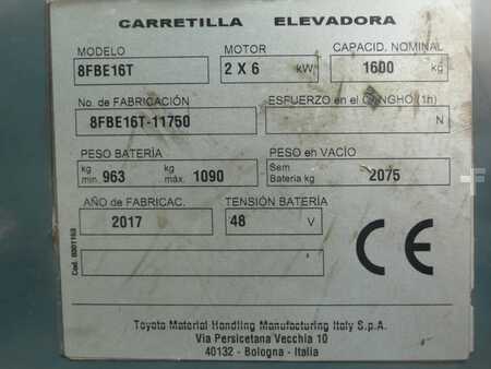 Sähkö - 3 pyör 2017  Toyota 8FBE16T (10)