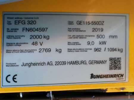 Elektro čtyřkolový VZV 2019  Jungheinrich EFG 320 550 DZ (8)