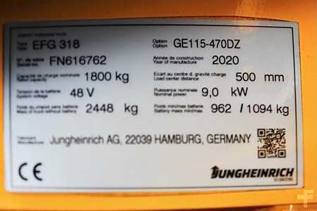 El truck - 4 hjulet 2020  Jungheinrich EFG 318 470 DZ (10)