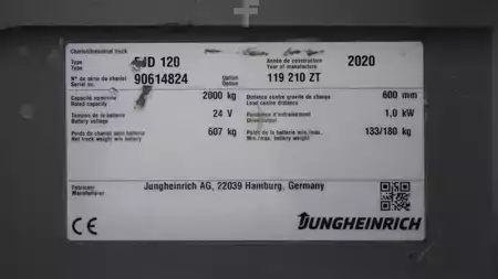 Ledstaplare gå 2020  Jungheinrich EJD 120 210 ZT LI-ION (8)