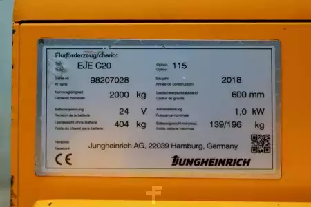 Låglyftare El 2018  Jungheinrich EJE C20 (7)