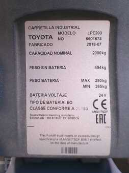 Wózki niskiego podnoszenia 2018  BT LPE 200 (7)