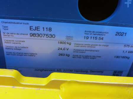 Transpallet elettrici 2021  Jungheinrich EJE 118 LI-ION (7)