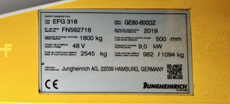 El truck - 4 hjulet 2019  Jungheinrich EFG 318 600 DZ LI-ION (11)