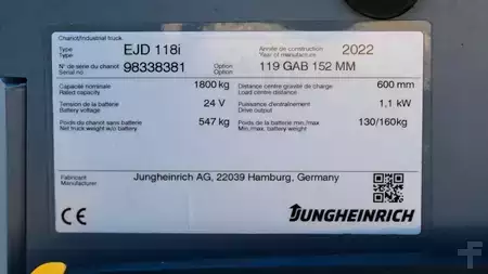 Ledstaplare gå 2022  Jungheinrich EJD 118i 152M LI-ION (7)