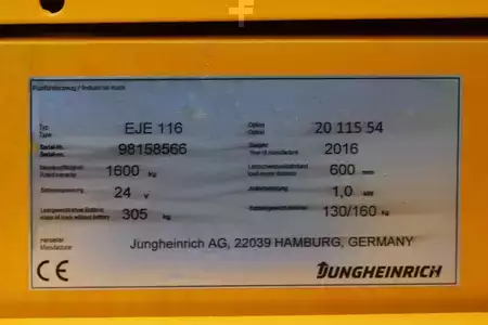 Elektrische palletwagens 2016  Jungheinrich EJE 116i LI-ION (7)