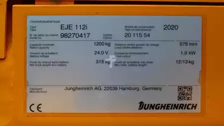 Transpallet elettrici 2020  Jungheinrich EJE 112i LI-ION (7)
