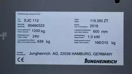 Ledstaplare gå 2016  Jungheinrich EJC 112 250 ZT (8)