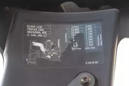 Chariots à mât rétractable 2017  Linde R14HD (10)