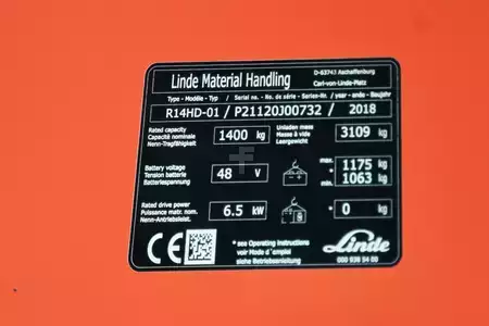 Chariots à mât rétractable 2018  Linde R14HD (11)