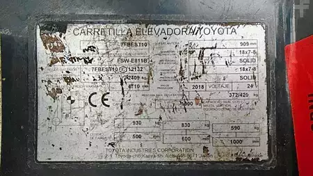 Eléctrica de 3 ruedas 2018  Toyota 7FBEST10 (7)