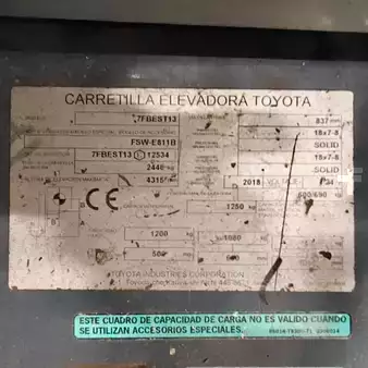 Eléctrica de 3 ruedas 2018  Toyota 7FBEST13 LI-ION (5)