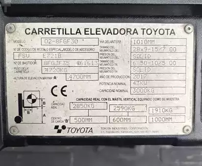 LPG VZV 2017  Toyota 02-8FGF30 MATRICULADA (9)