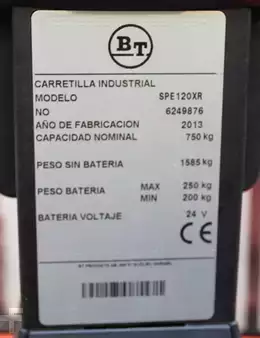 Apilador eléctrico 2013  Toyota SPE 120 XR (9)